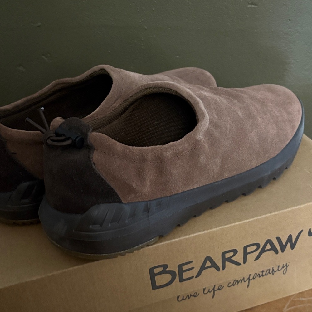 BearPaw Men's Suede Brown Slip-Ons